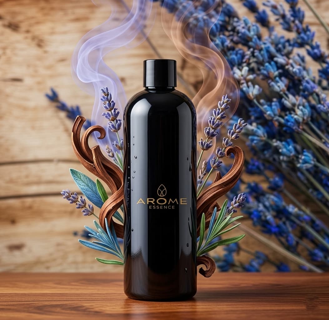 Amber diffuser bottles cooling in rows